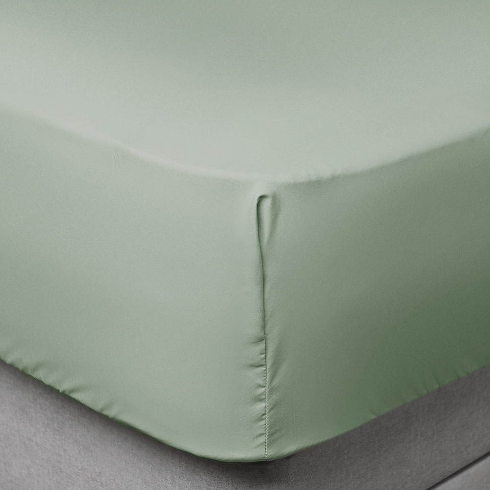 image 1 of Silentnight Green Super Soft Fitted Sheet Double