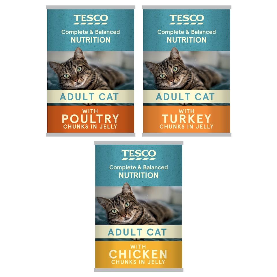 image 1 of Tesco Adult Cat Poultry Selection In Jelly 6X400g