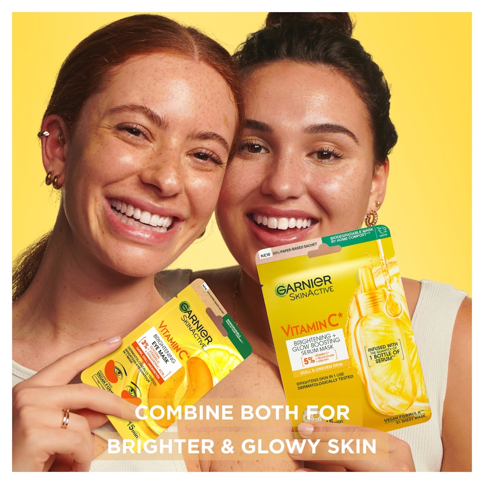 image 1 of Garnier SkinActive Brightening Eye Mask with Vitamin C 5g