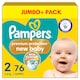 image 1 of Pampers New Baby Size 2 76 Nappies Jumbo+ Pack