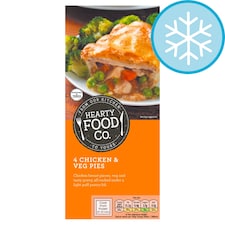 Hearty Food Co 4 Chicken & Vegetable Pies 484G