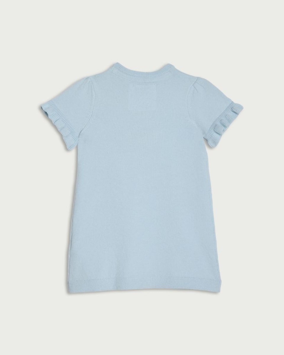 image 1 of F&F Baby Bow Detail Dress in Blue