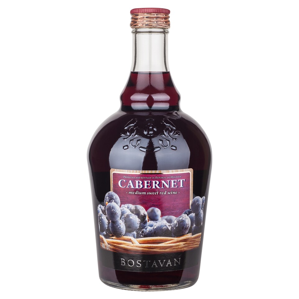 Bostavan Cabernet polosladké červené víno 1000ml
