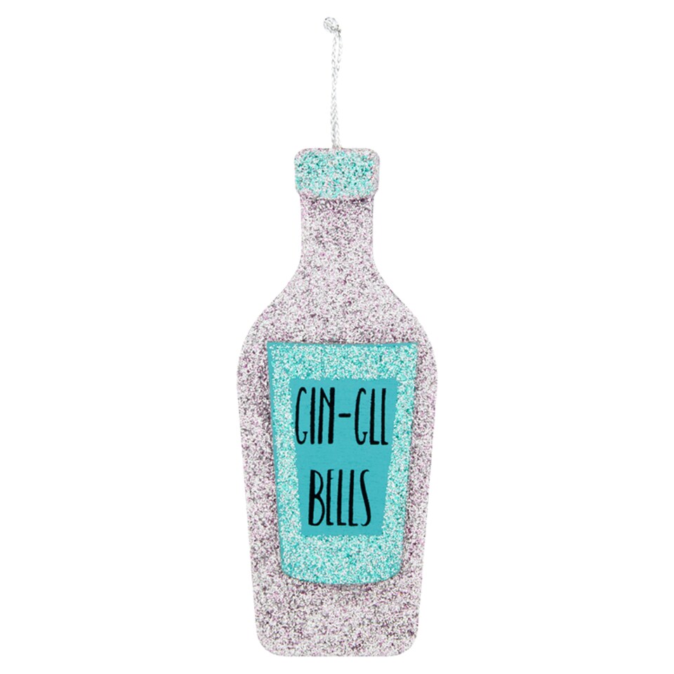 Tesco Wooden Gin-Gle Bells Hanging Decorative