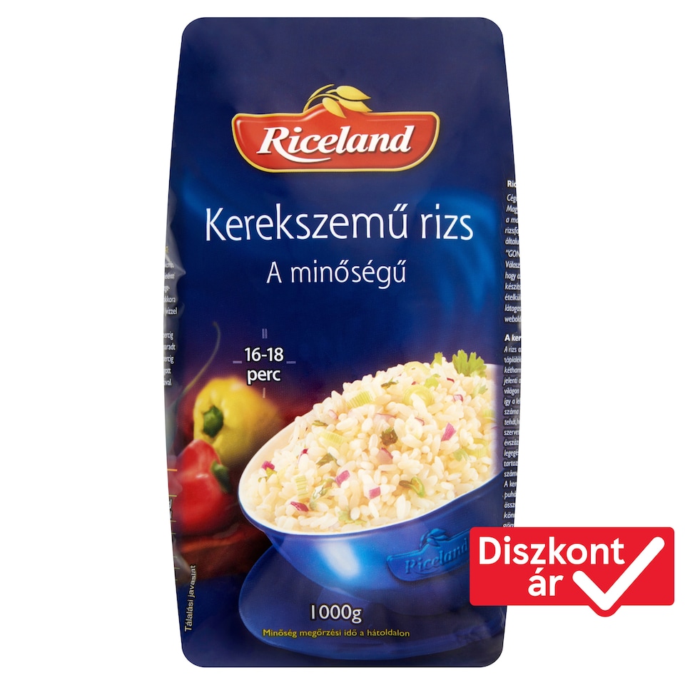 Riceland Kerekszemű 'A' minőségű rizs 1000 g  1. kép
