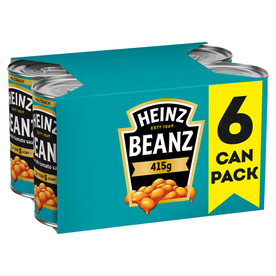 image 1 of Heinz Baked Beans In Tomato Sauce 6 X 415G