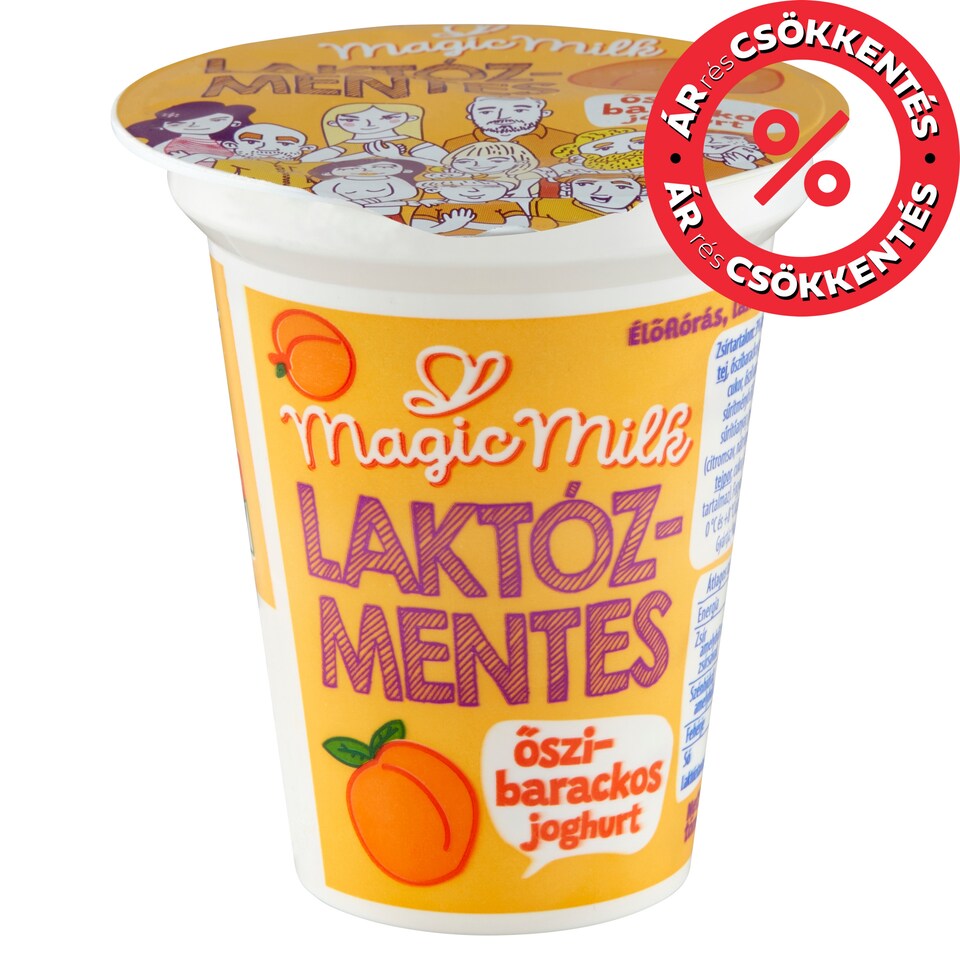 Magic Milk laktózmentes, élőflórás, joghurt őszibarackkal 150 g