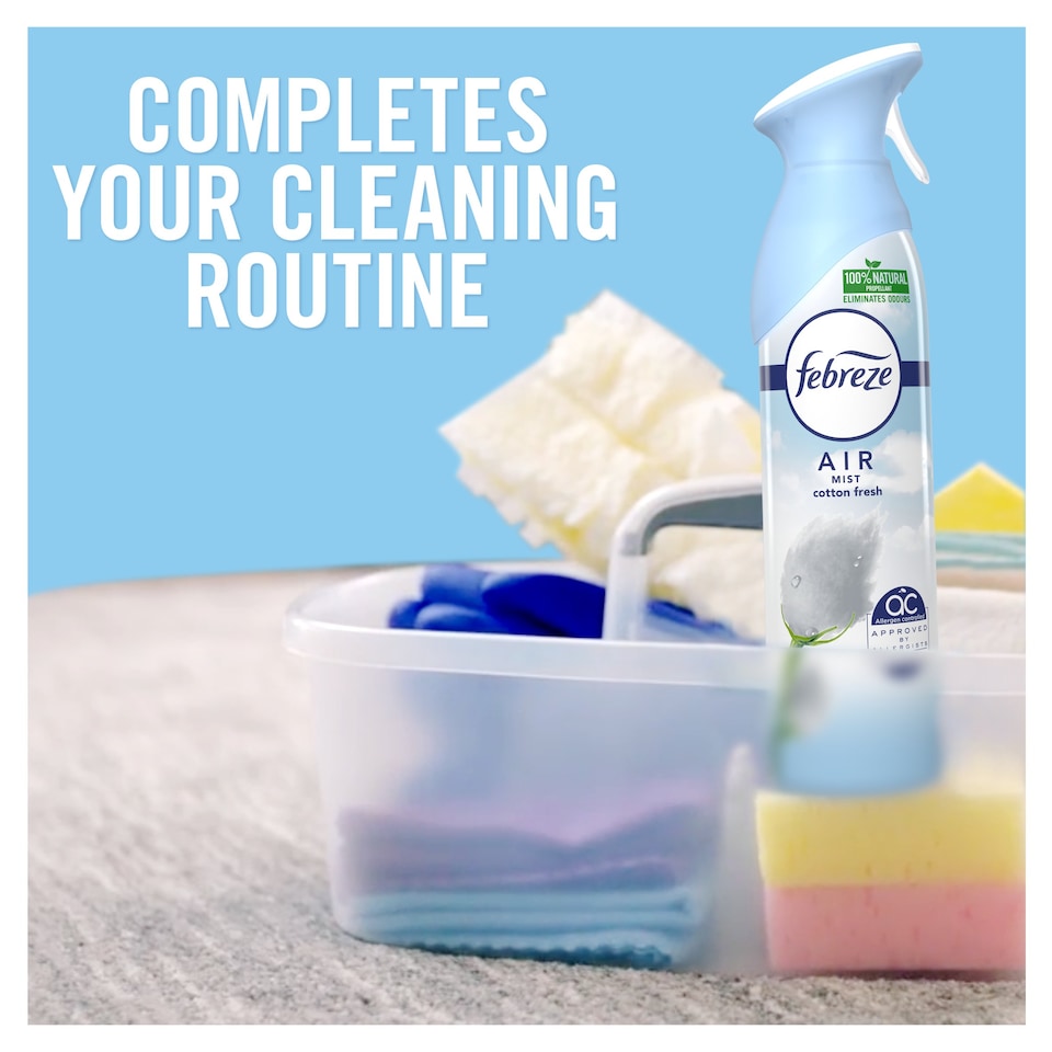 image 1 of Febreze Air Freshener Aerosol Cotton Fresh 300ml