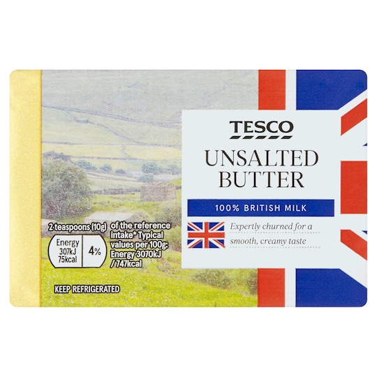 Tesco British Unsalted Butter 250g Tesco Groceries