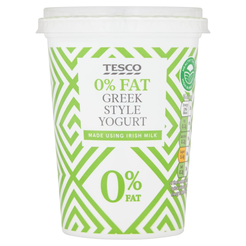 Tesco 0% Fat Greek Style Yoghurt 500G