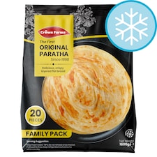 Crown Farms Original Paratha Family Pack 20 Pack 1600g