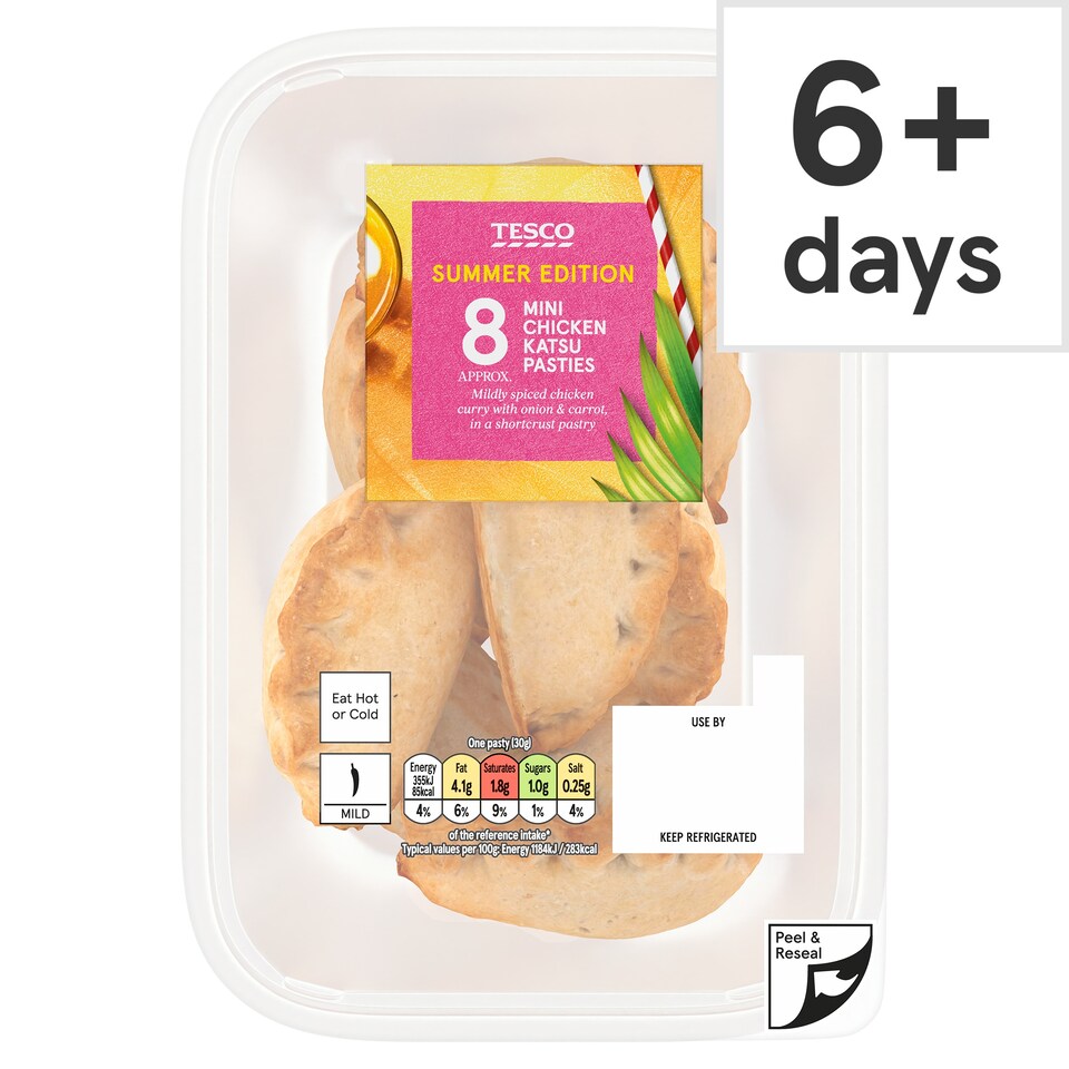 Tesco 8 Mini Chicken Katsu Pasties 240g