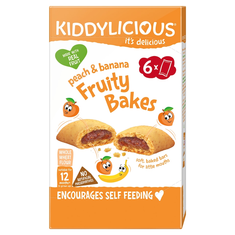 image 1 of Kiddylicious Koláčky s jablečno-broskvovo-banánovou náplní 6 x 22g (132g)