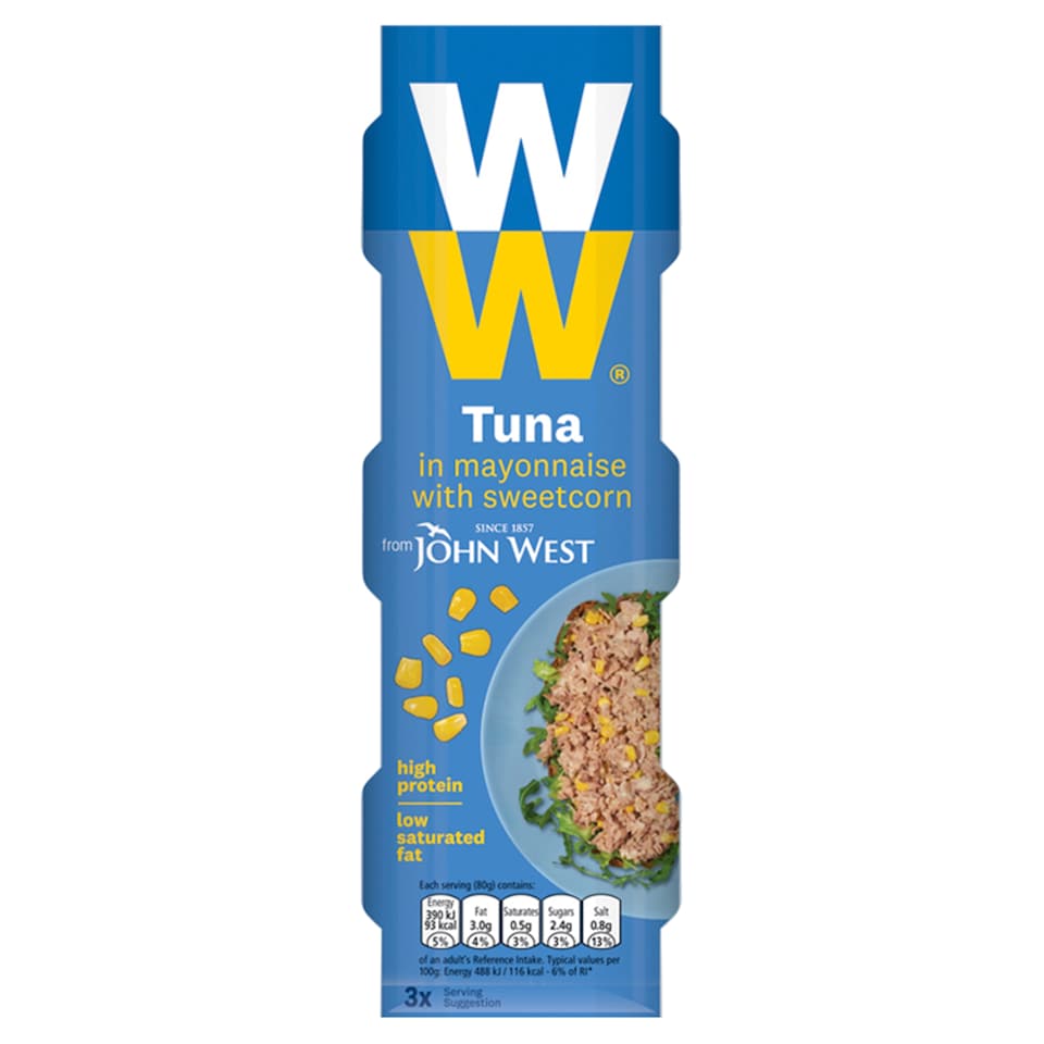 John West Weight Watchers Tuna In Mayonnaise Sweetcorn 3 X 80G