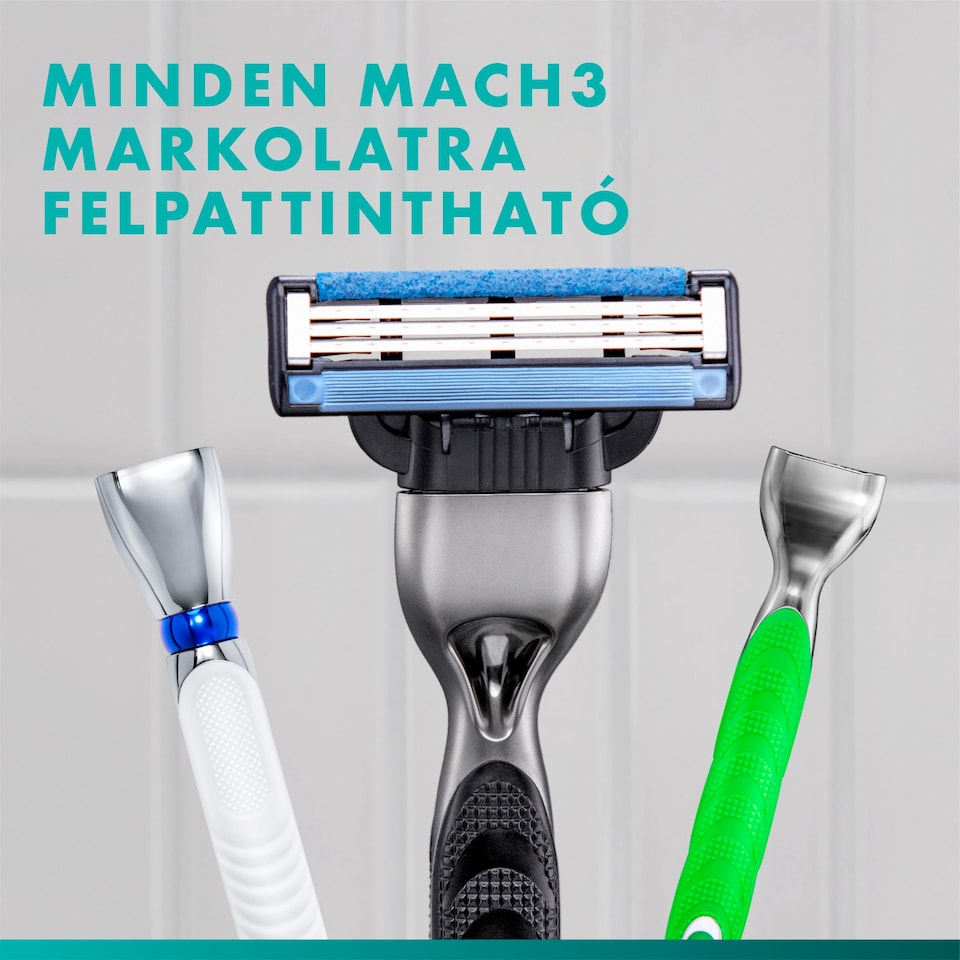 Gillette Mach3 Férfi Borotvabetétek, 12 Gillette 3 Pengés Borotvabetétek 1. kép