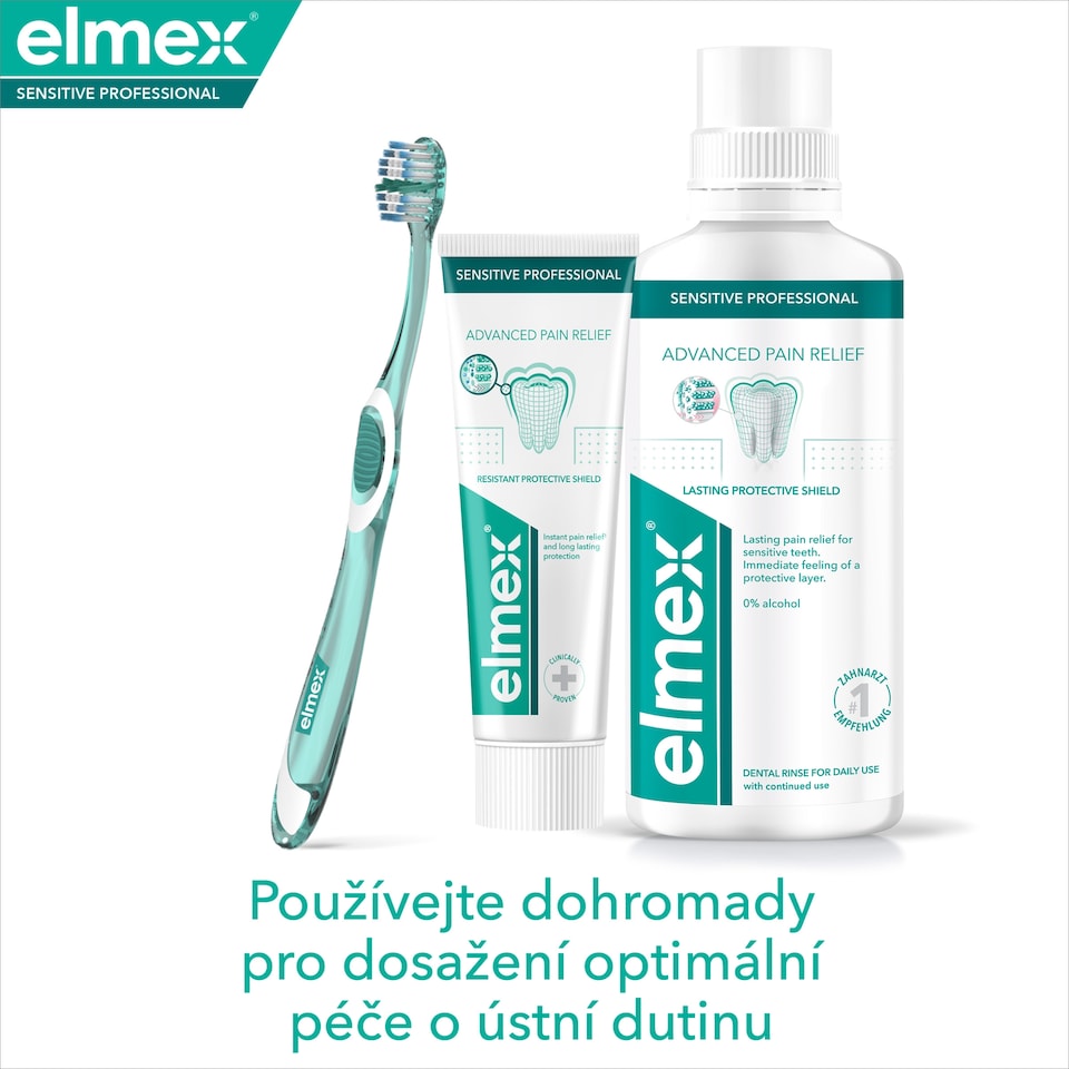Obrázek 1 pro produkt elmex® Sensitive Professional Advanced Pain Relief zubní pasta pro citlivé zuby 75 ml
