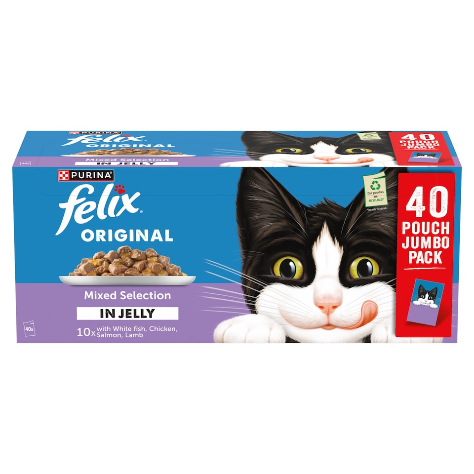 image 1 of FELIX Original Mixed Selection in Jelly Wet Cat Food 40x85g