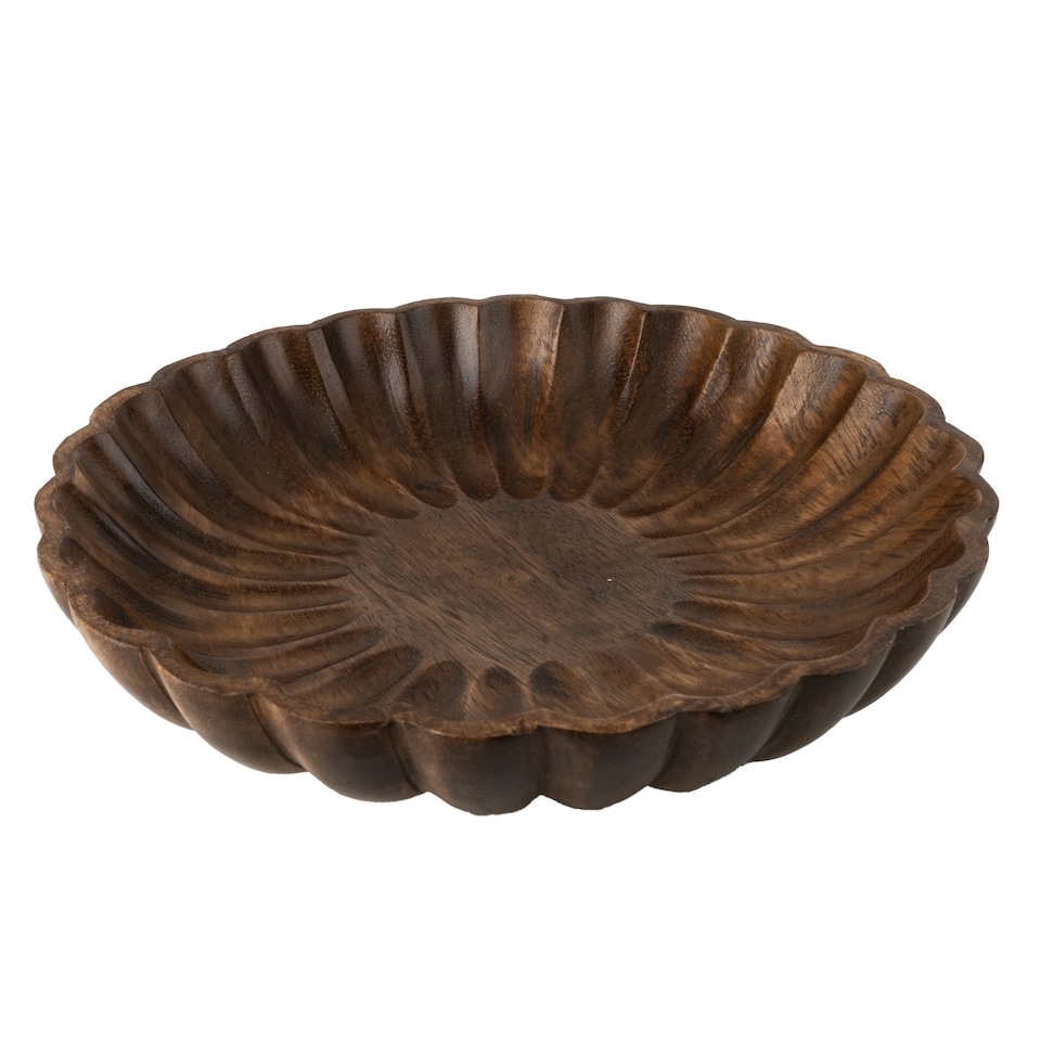 Candlelight Dark Mango Wood Trinket Dish