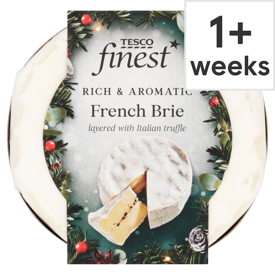 Tesco Finest French Brie Cheese Layered With Italian Truffle 135g