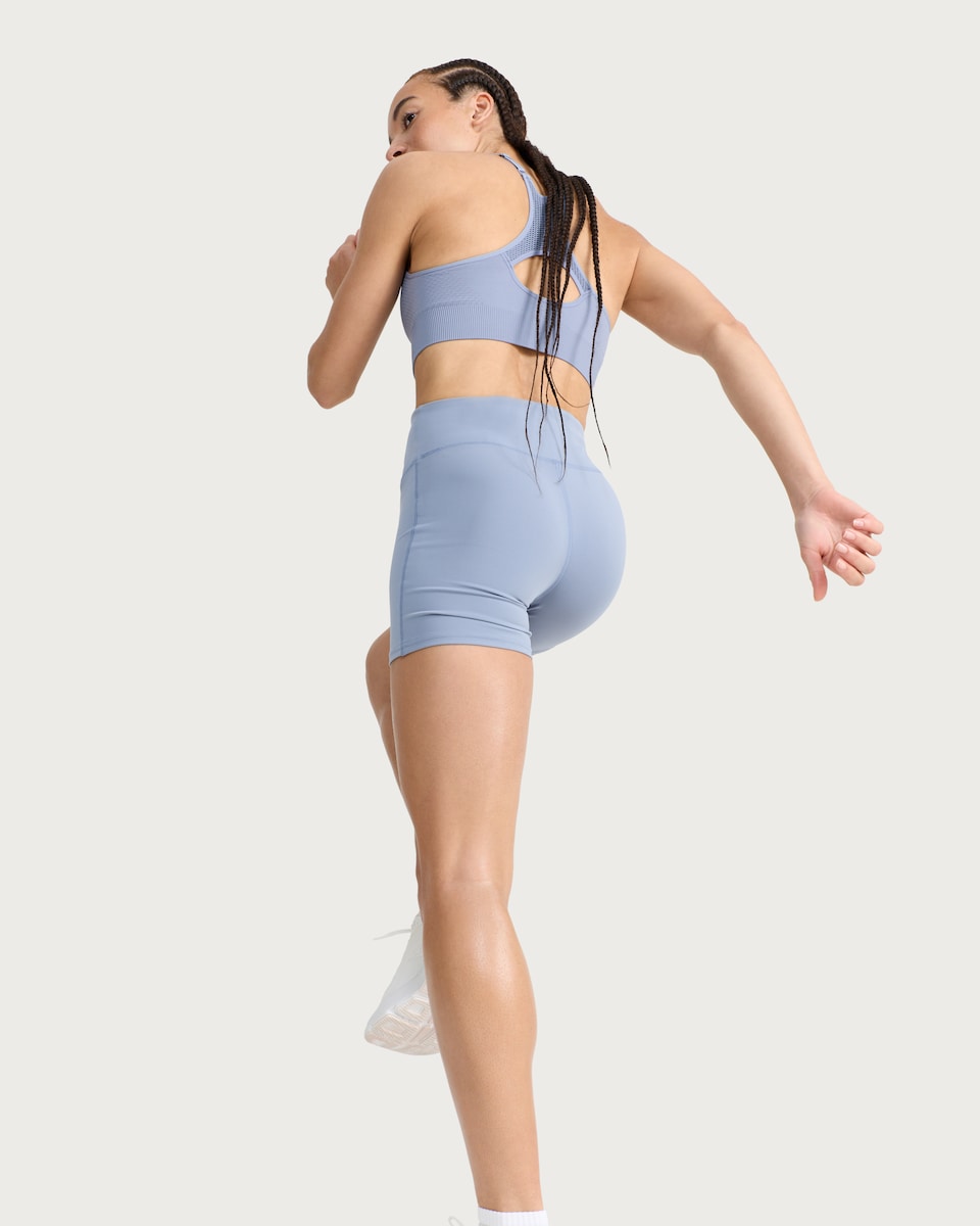 image 1 of F&F Active EVERYHOUR High Waisted Cycling Shorts in Blue