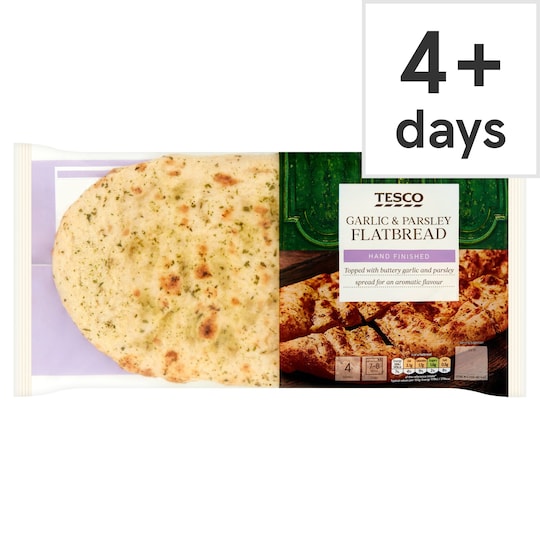 Tesco Garlic & Parsley Flatbread 210G Tesco Groceries