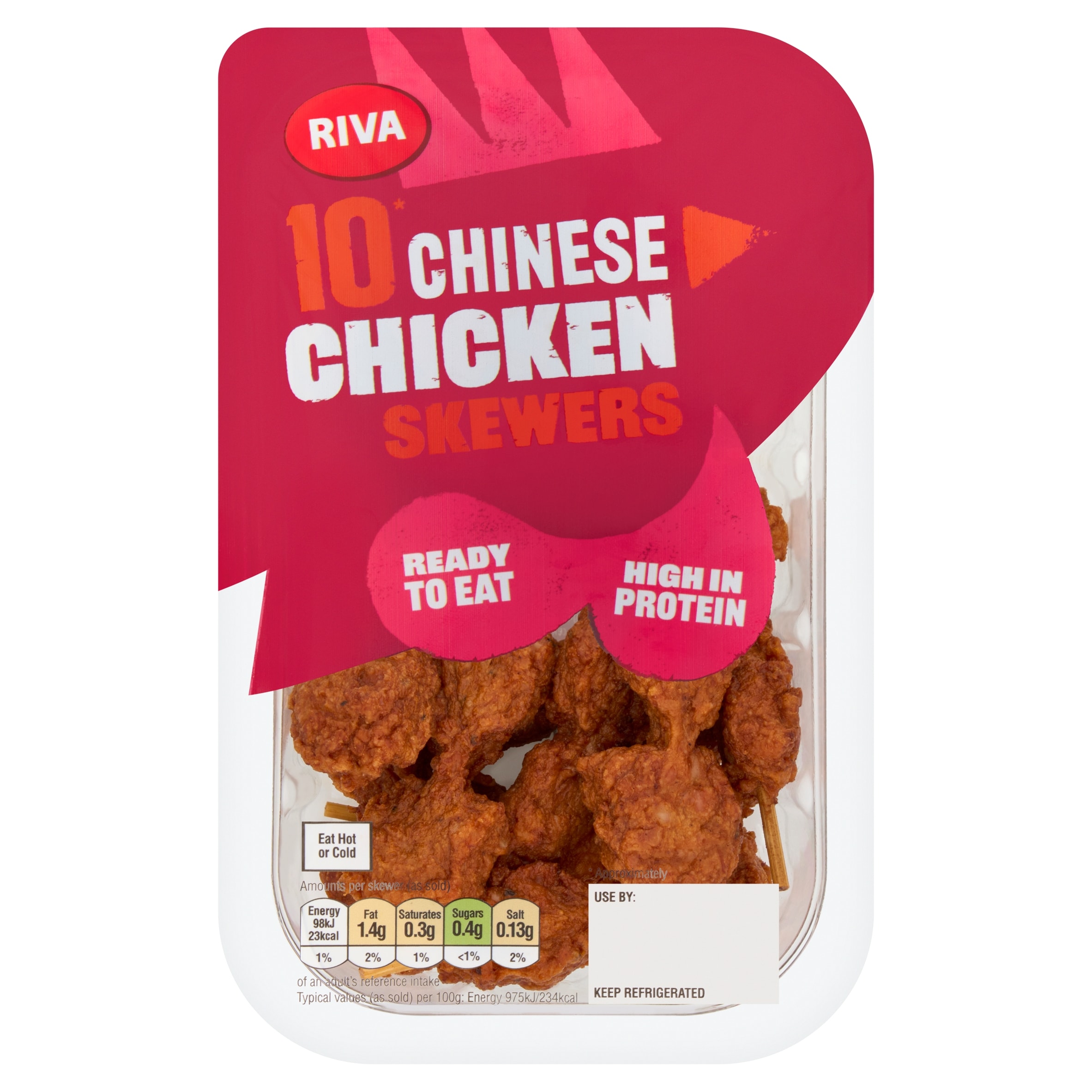 Riva 10 Chinese Chicken Skewers 100g