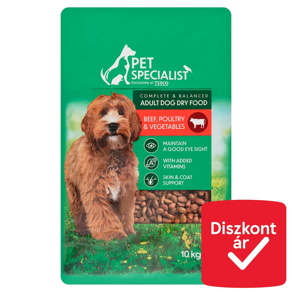 Pet Specialist Complete Dry Food for Adult Dogs with Beef, Poultry and Vegetables 10 kg