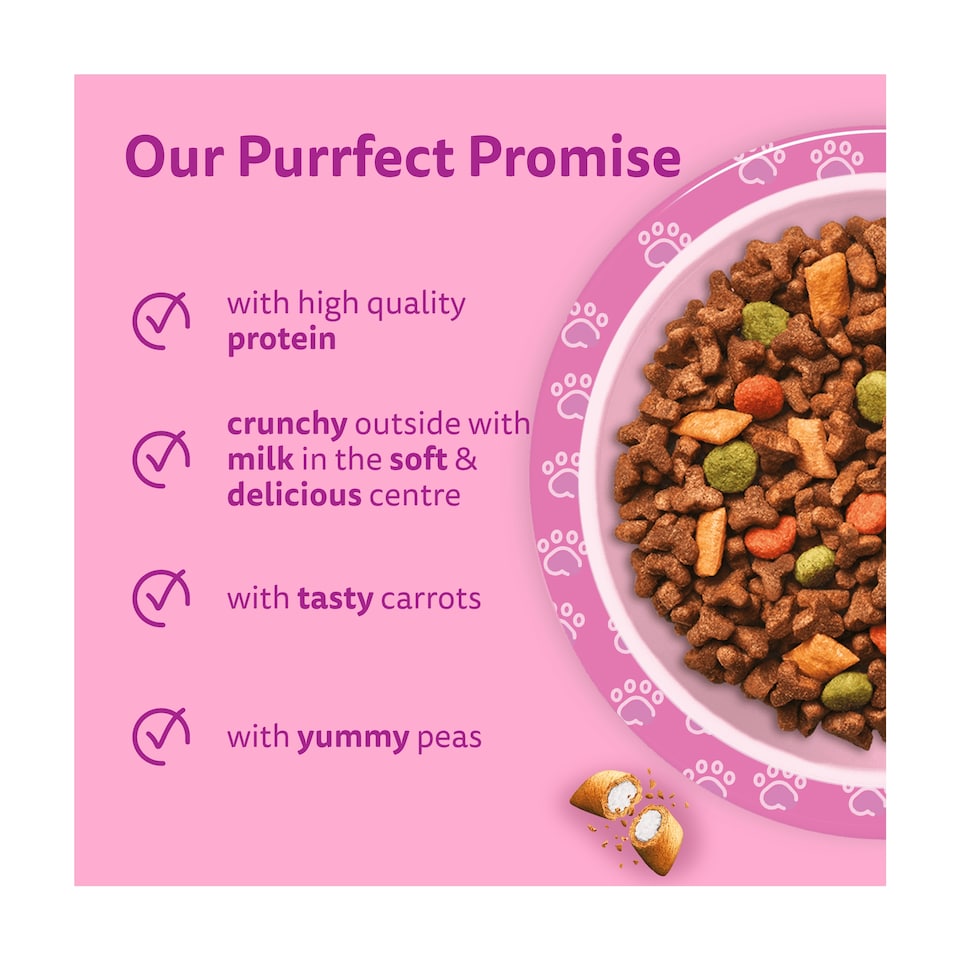 image 1 of Whiskas Kitten Dry Cat Food Biscuits Chicken 1.9Kg