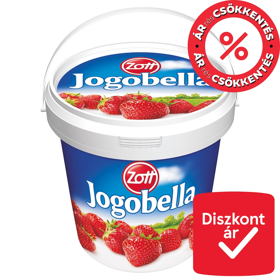 Zott Jogobella Strawberry Flavoured Yoghurt with Live Cultures 900 g