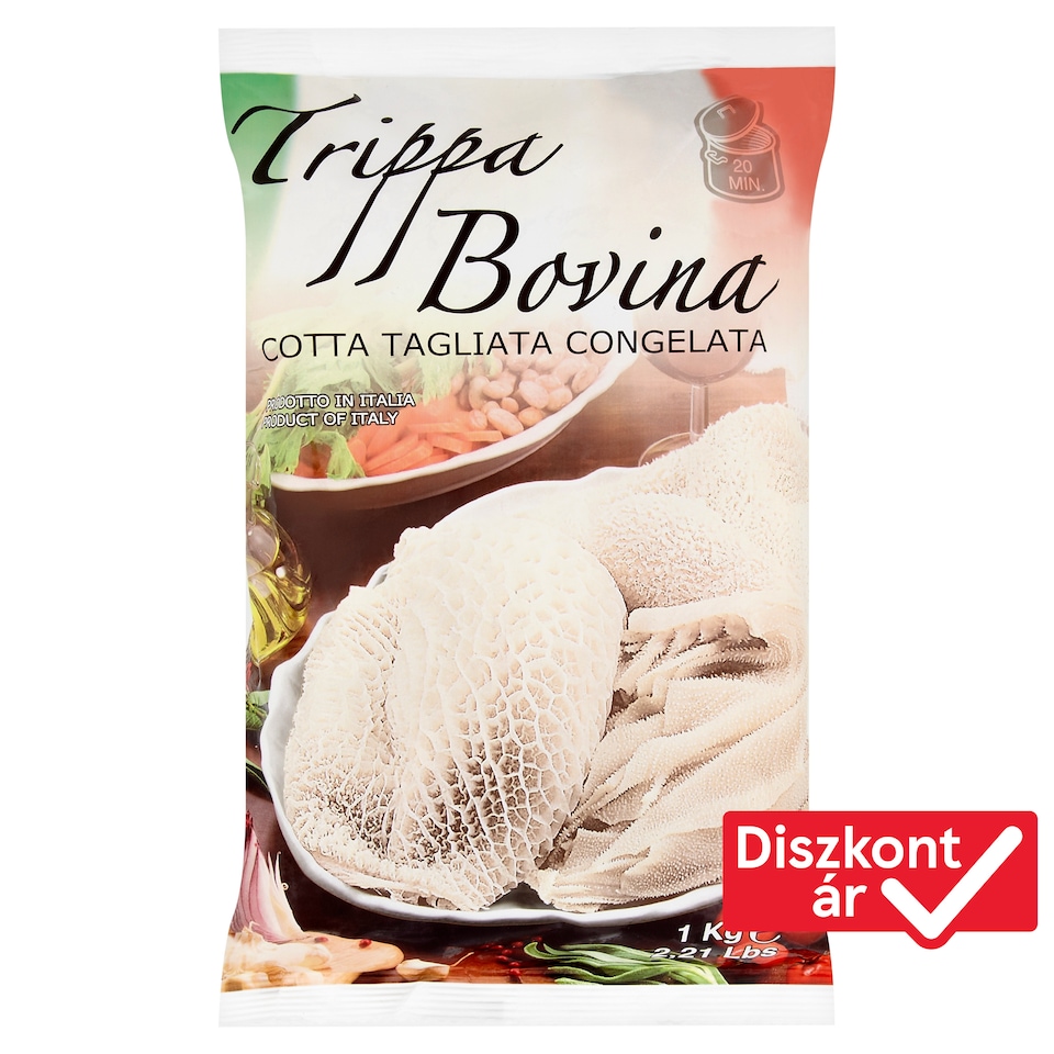 Cooked Frozen Sliced Beef Tripe 1 kg