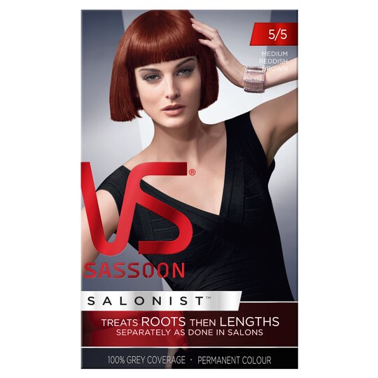 Vidal Sassoon Medium Reddish Brwn5/5 Hair Dye Tesco Groceries