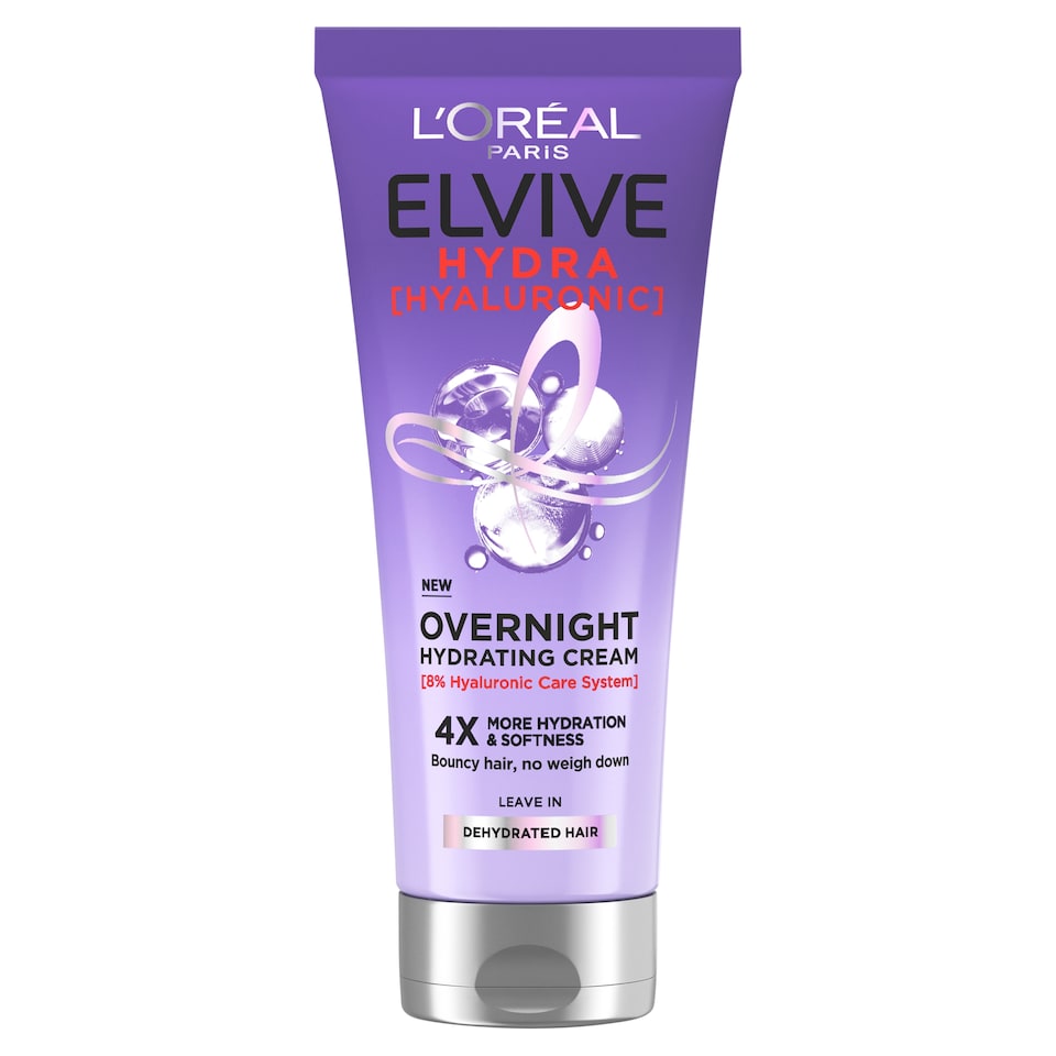 image 1 of L'Oreal Paris Elvive Hydra Hyaluronic Overnight Hydrating Cream 200ml
