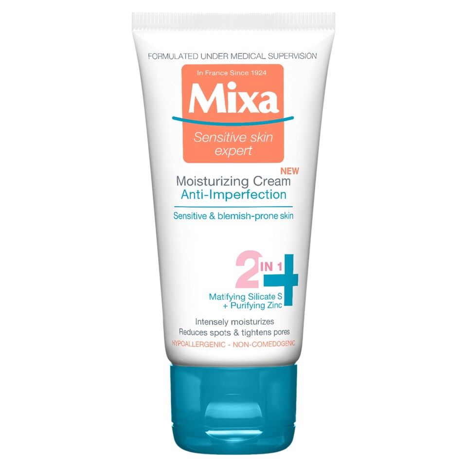 Mixa Anti imperfection hydratační krém 2 v1 proti nedokonalostem, 50 ml