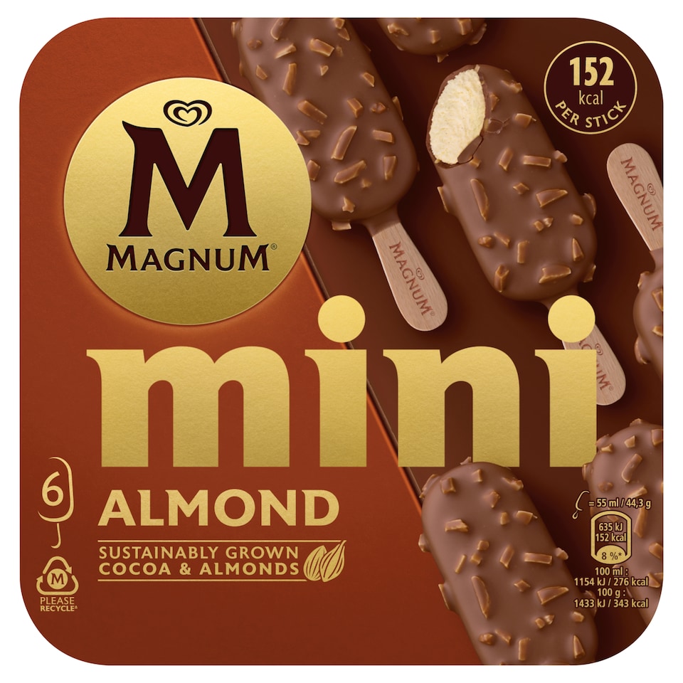 Magnum Mini Almond 6 x 55 ml (330 ml)