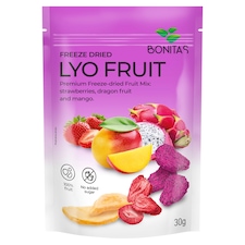 Bonitas Mrazom sušené jahody, dračie ovocie a mango 30 g