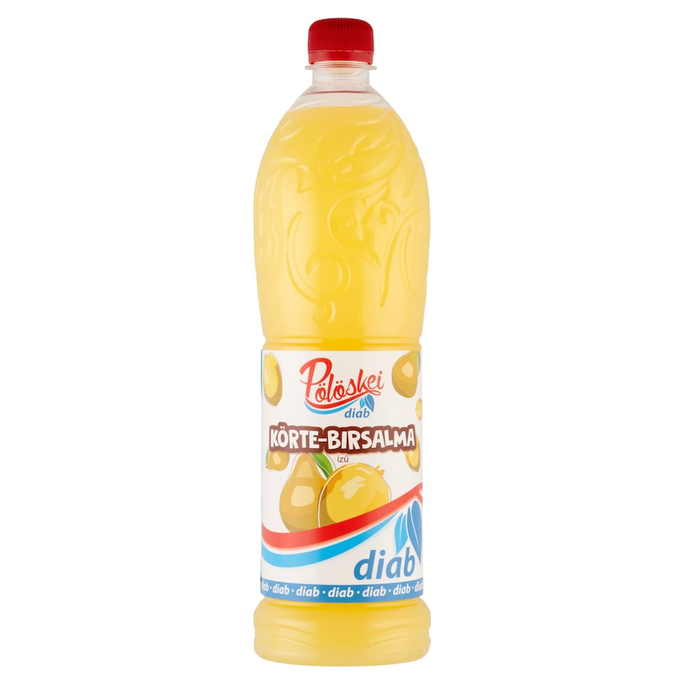 Pölöskei Diab körte-birsalma ízű szörp édesítőszerekkel 1 l
