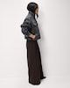 image 2 of F&F Faux Suede Funnel Neck Jacket in Grey