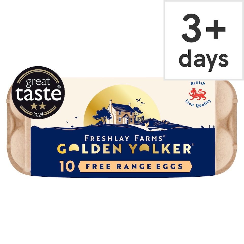 image 1 of Freshlay Golden Yolks Free Range Eggs 10 Pack 540G