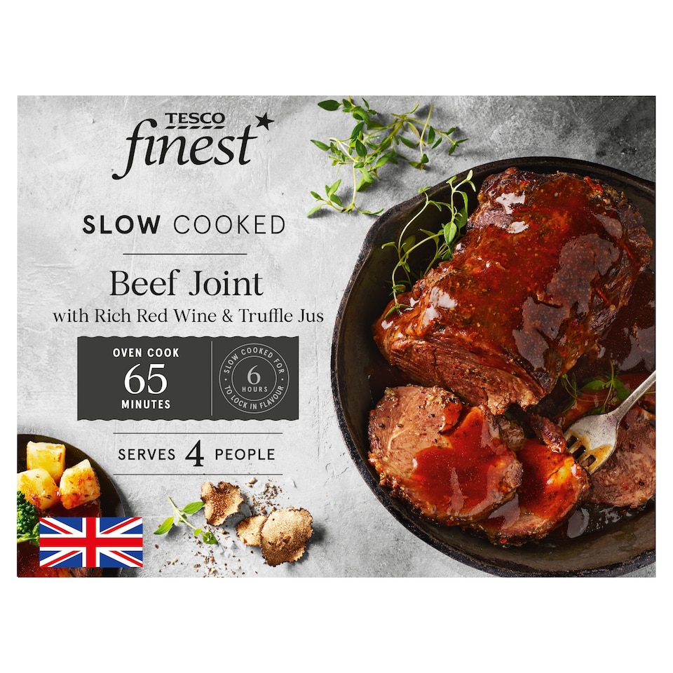 Tesco Finest Slow Cooked Beef Joint With Truffle Jus 1Kg
