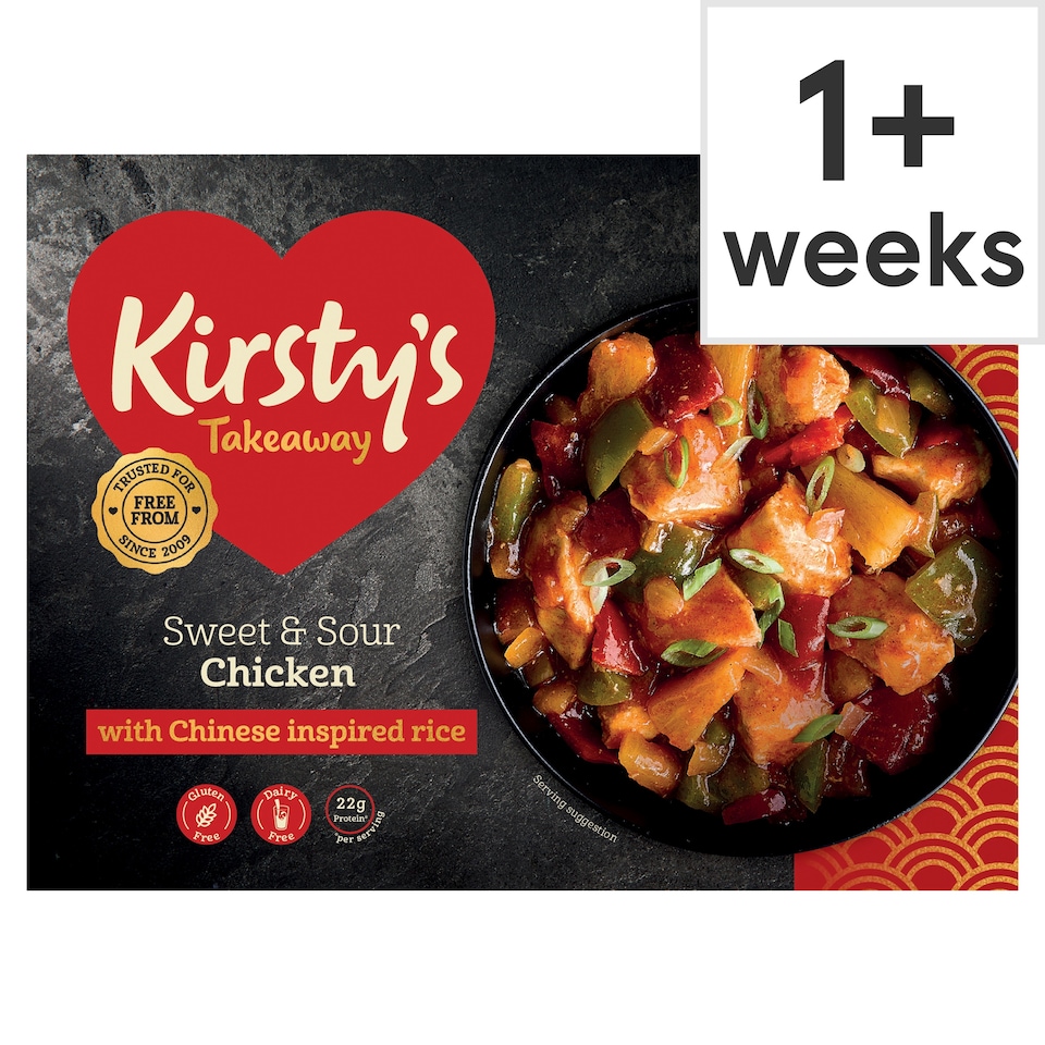 image 1 of Kirsty's Gluten Free Sweet & Sour Chicken & Rice 450G