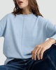 image 2 of F&F Seam Detail Crew Neck Jumper in Blue