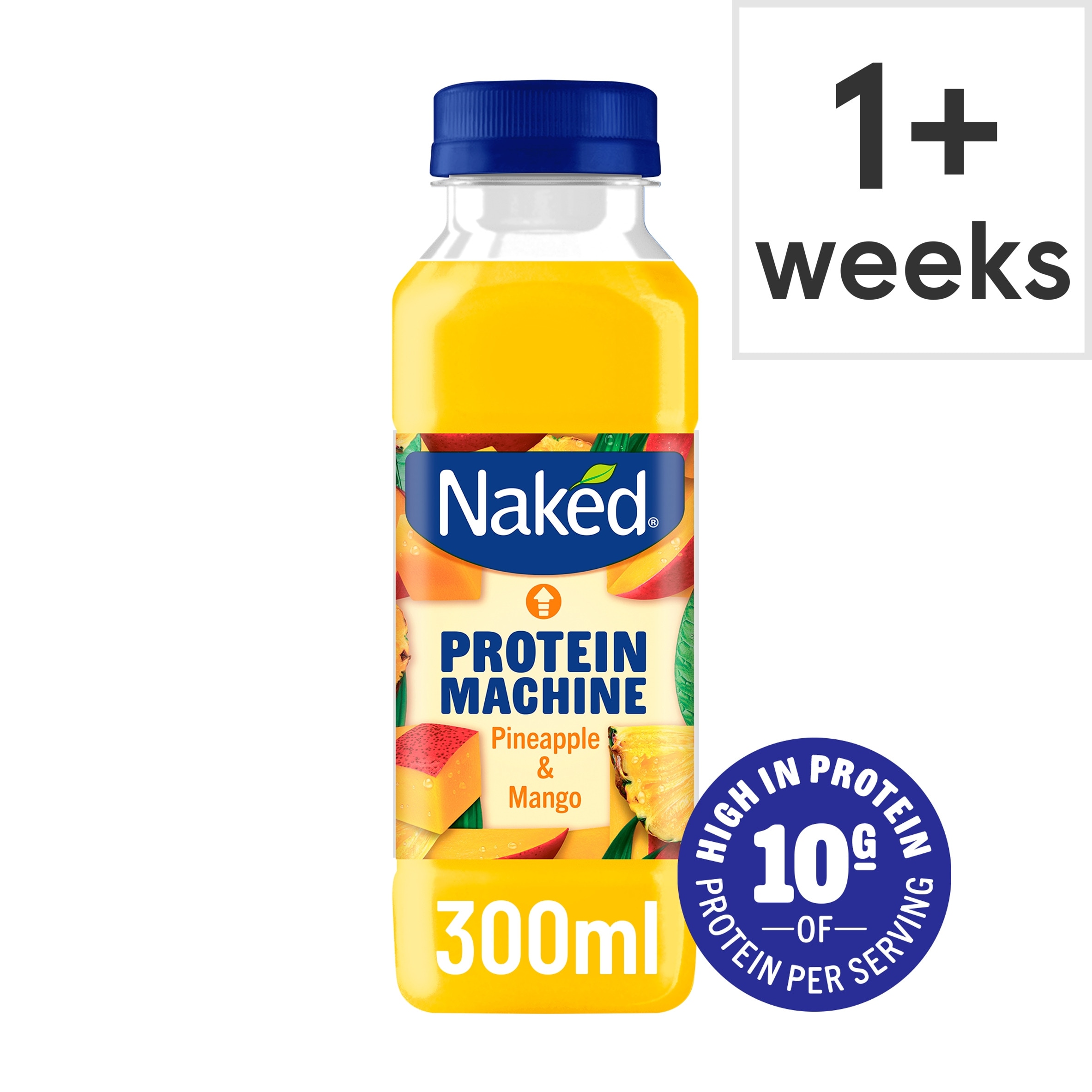 Naked Protein Machine Tropical Smoothie Pineapple and Mango 300ml