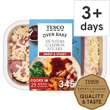 Tesco Hunters Gammon Steaks 345G