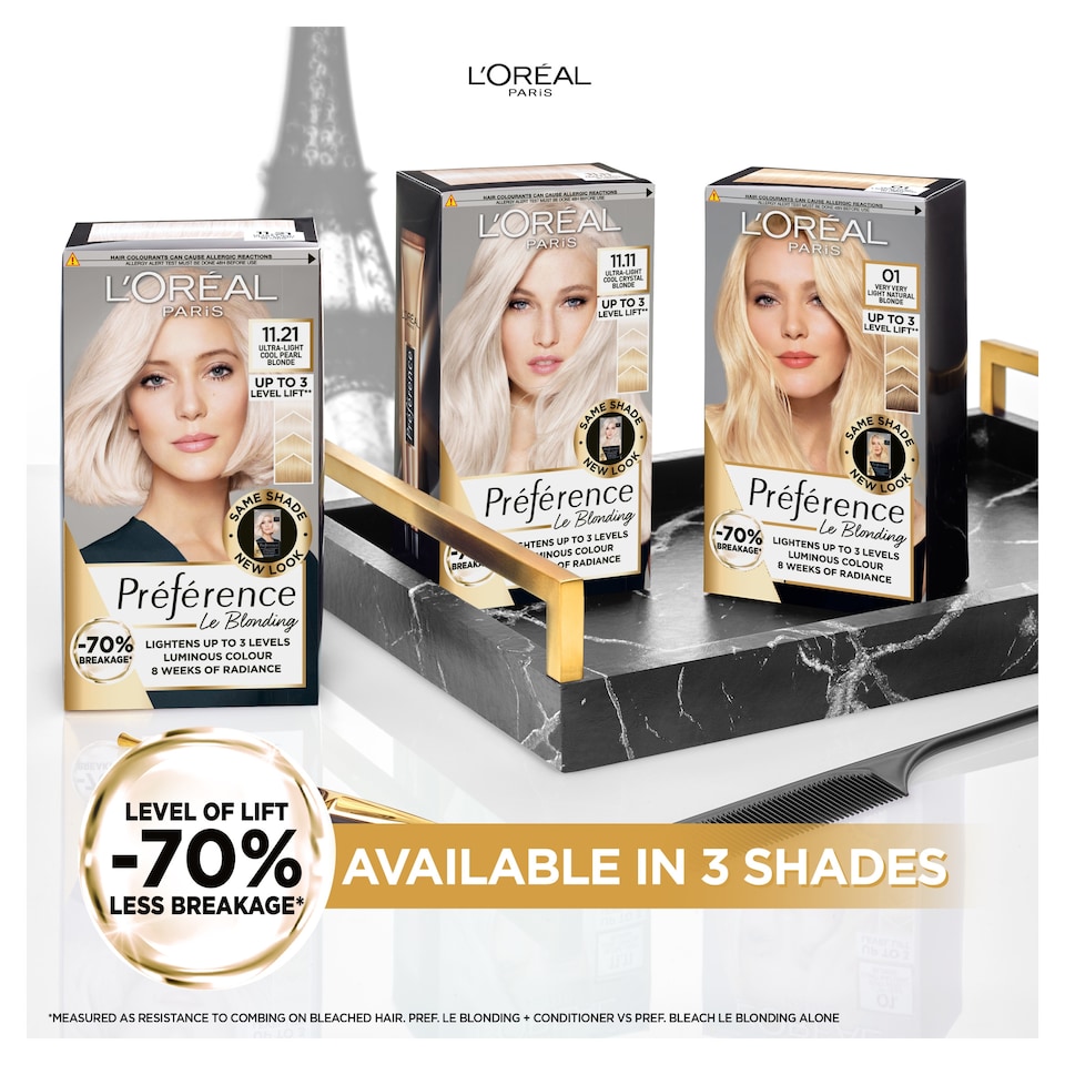 image 1 of L'Oreal Paris Preference 11.11 Venice Ultra-Light Crystal Blonde Permanent Hair Dye