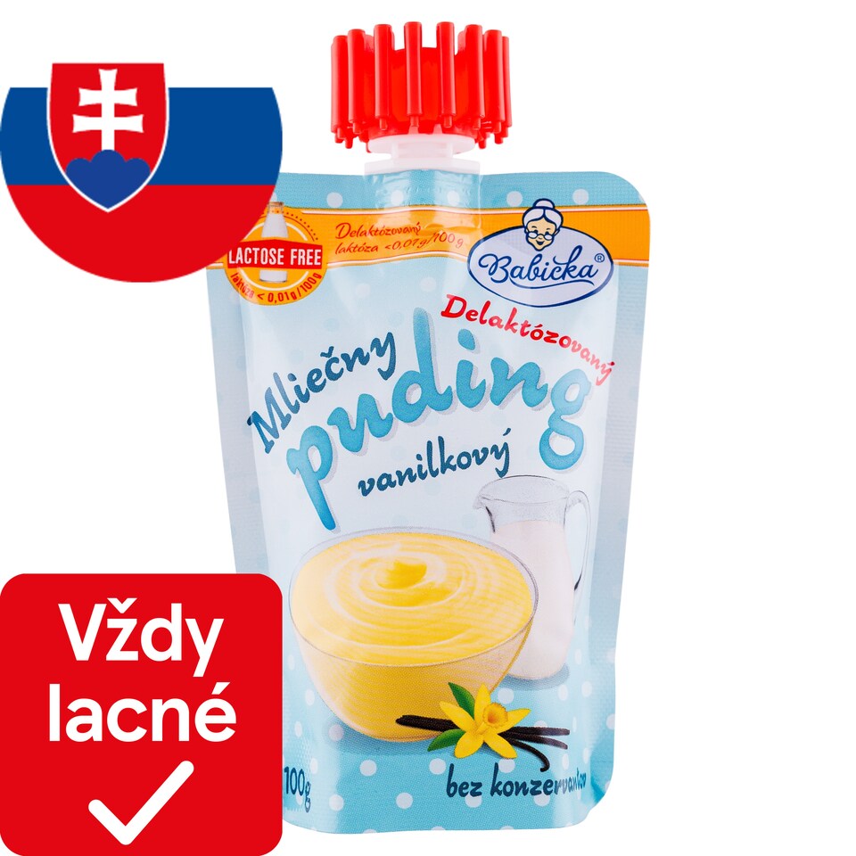 Babička Mliečny puding vanilkový delaktózovaný 100 g