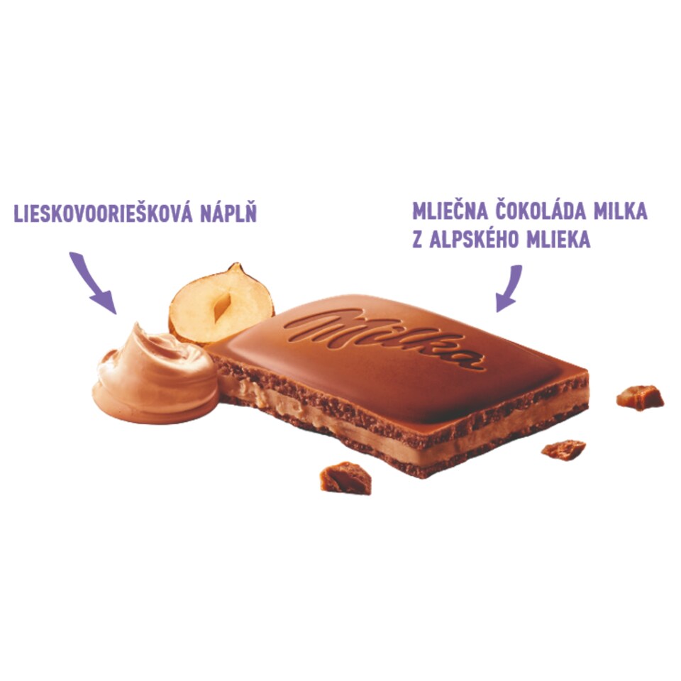 image 1 of Milka Hazelnut Créme Milk Chocolate 85 g