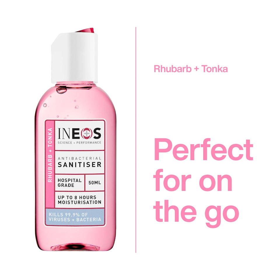image 1 of Ineos Antibacterial Sanitiser Rhubarb & Tonka 50ml 