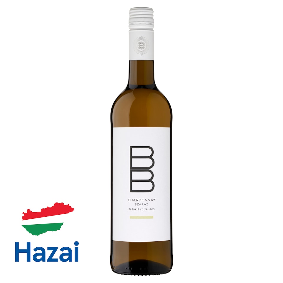 BB Balatonbolgári Chardonnay száraz fehérbor 12,5% 0,75 l