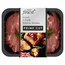 Tesco Finest Pork Ribeye Steaks 402G