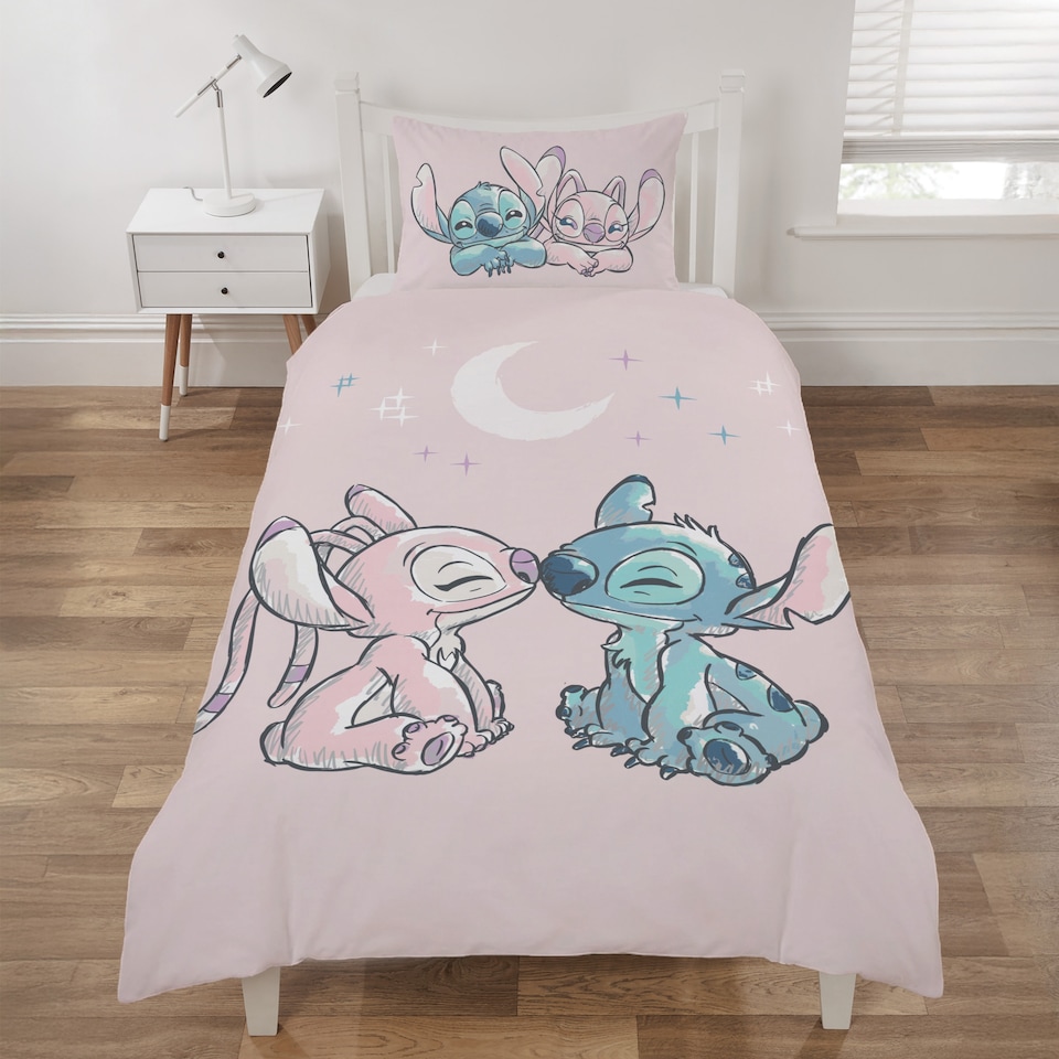 image 1 of Disney Stitch Moon & Stars Duvet Set Single